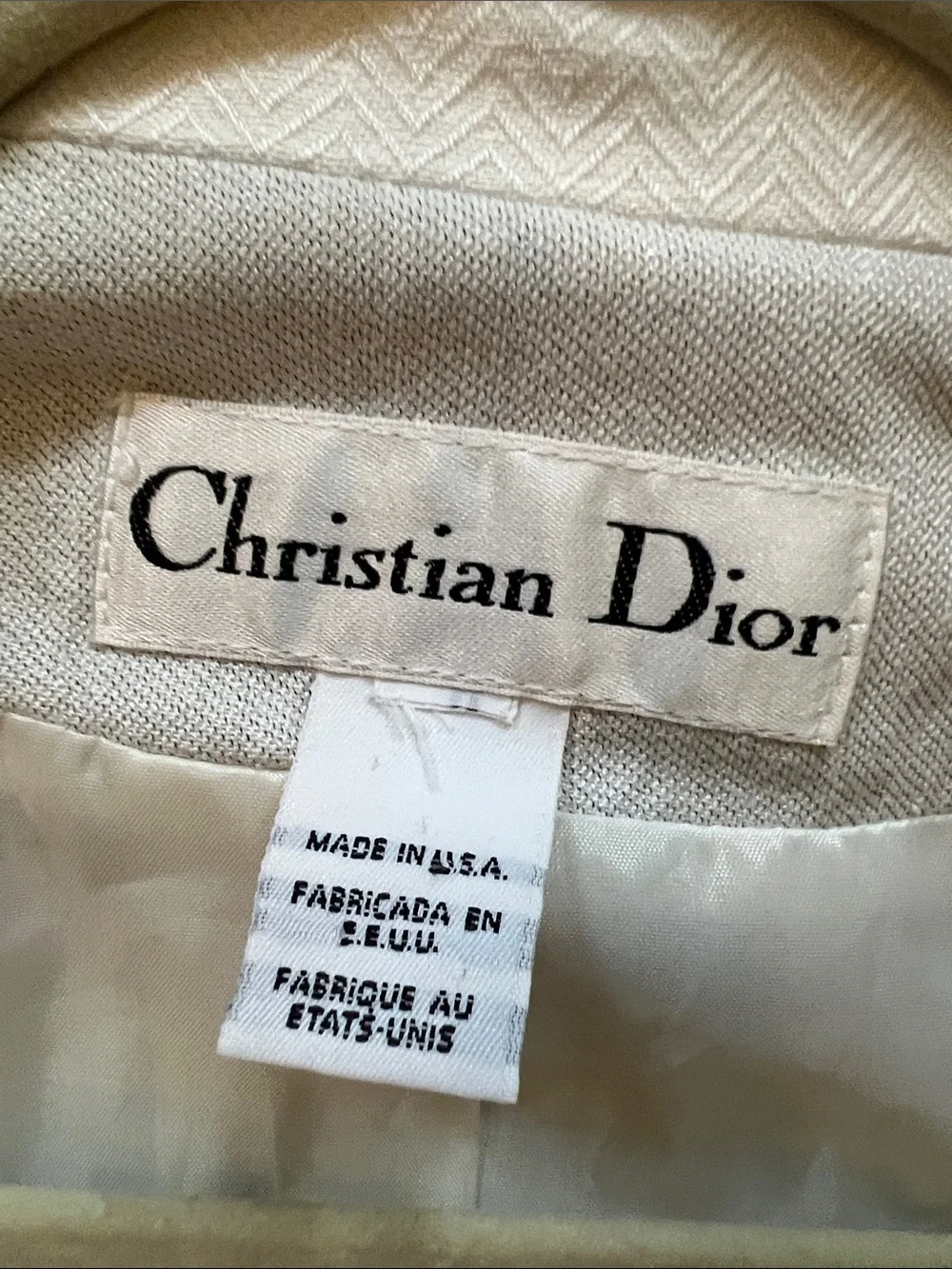 Dior Double-Breasted Cream Blazer Vintage piece - Picture 11 of 12